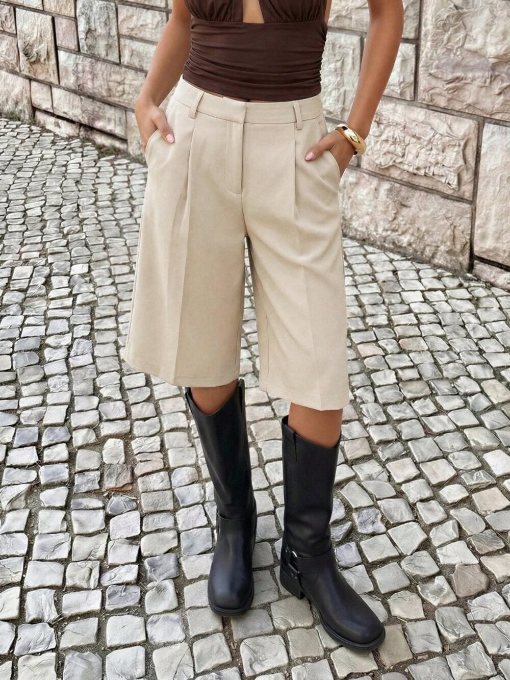 Apricot Casual Women's Crop Pants